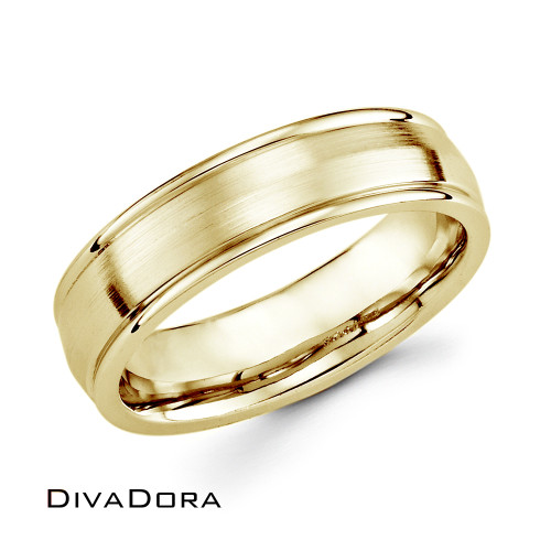 Grooved Band - Yellow Gold