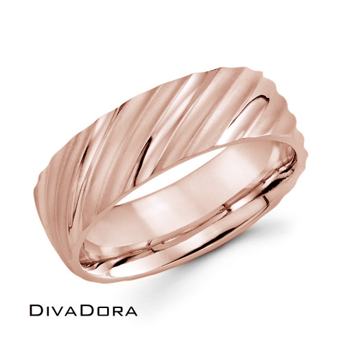 Engraved Detail Band - Rose Gold