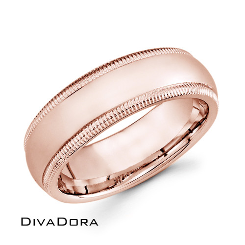 Satin Finish Band - Rose Gold
