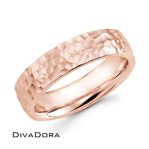Hammered Band - Rose Gold