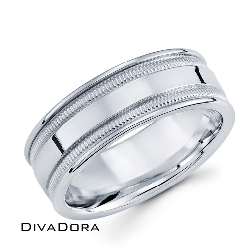 Gloss Polish Band - White Gold