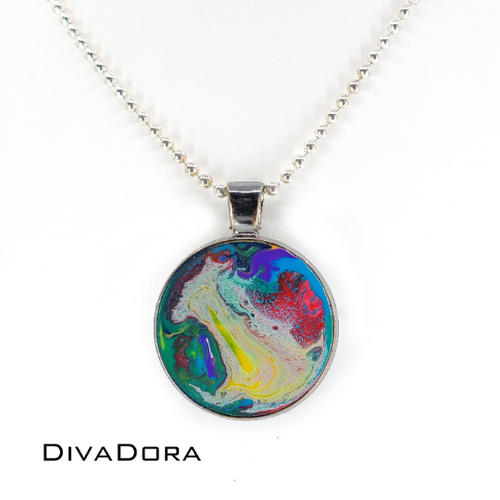Tie-Dye Non-Violence Symbol Charm - Enamel