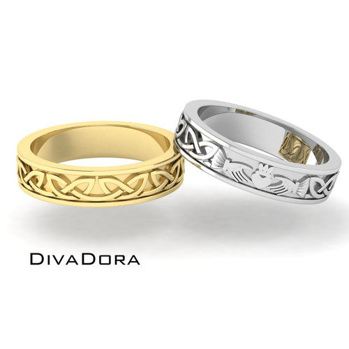 14K Solid Gold Hands on Heart Pattern Ring, DDP904 14K Solid Gold Hands on Heart Pattern Ring, DDP904