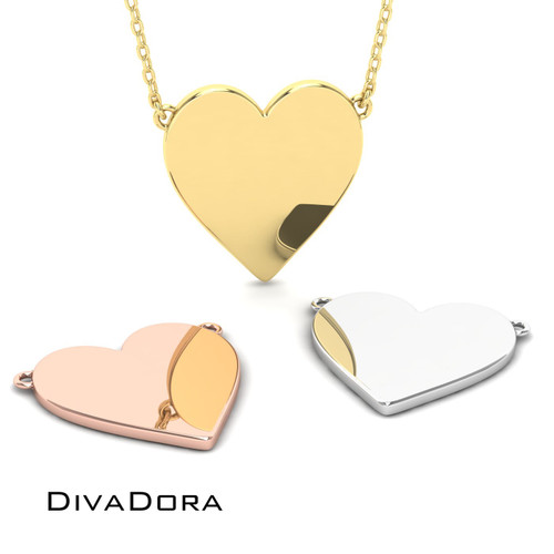 Dainty Heart Necklace - Gold