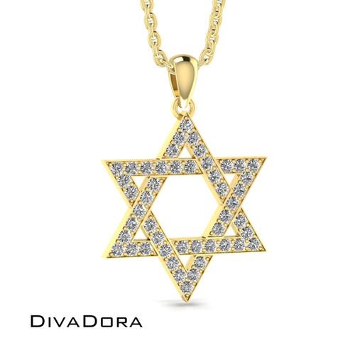 Star of David w/ Diamonds - Gold