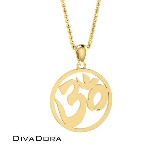 Hindu Om Pendant - Gold