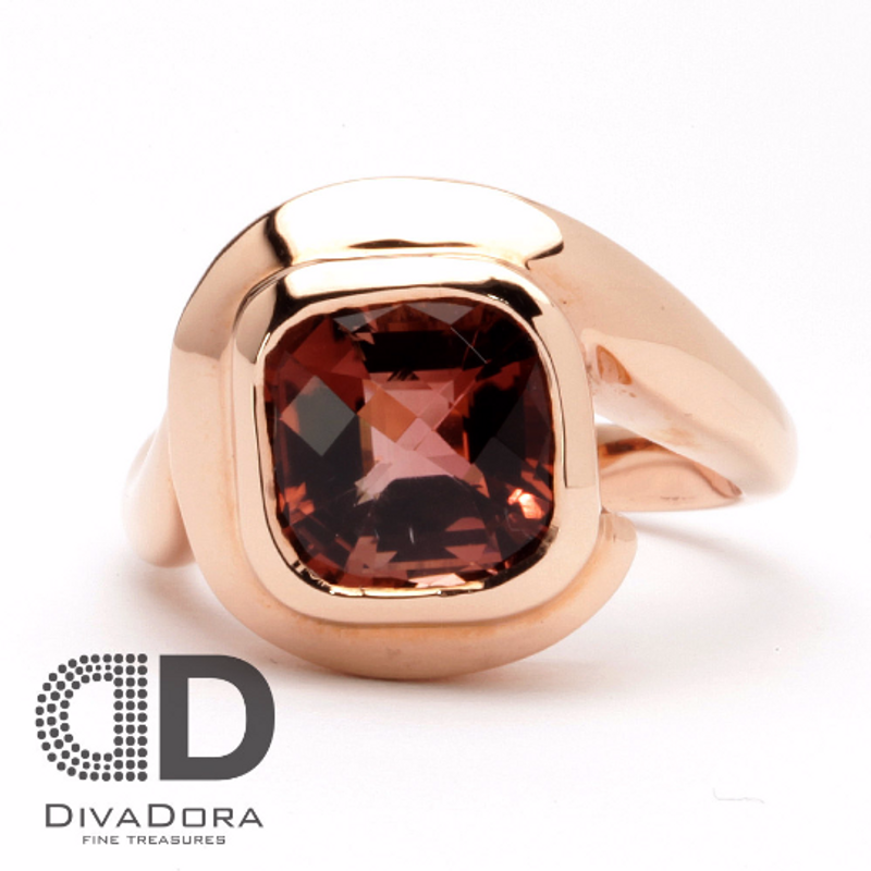 14K Solid Gold Tourmaline Ring, DR2099 14K Solid Gold Tourmaline Ring, DR2099