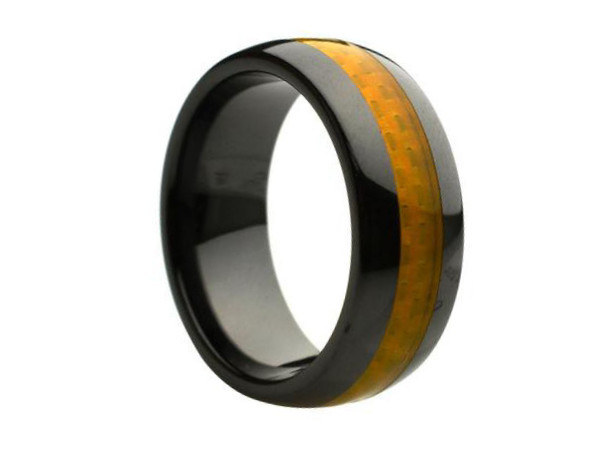 Ceramic Band - Orange Carbon Fiber