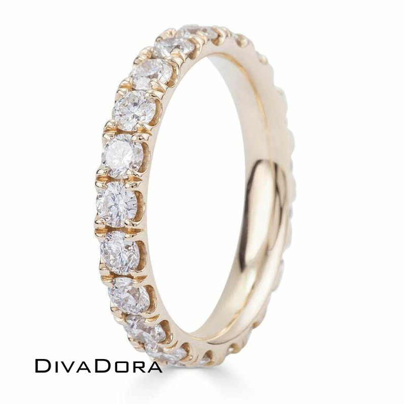 14K Solid Gold Eternity Band in 1.80ct Genuine Diamonds, DR-R150 14K Solid Gold Eternity Band in 1.80ct Genuine Diamonds, DR-R150