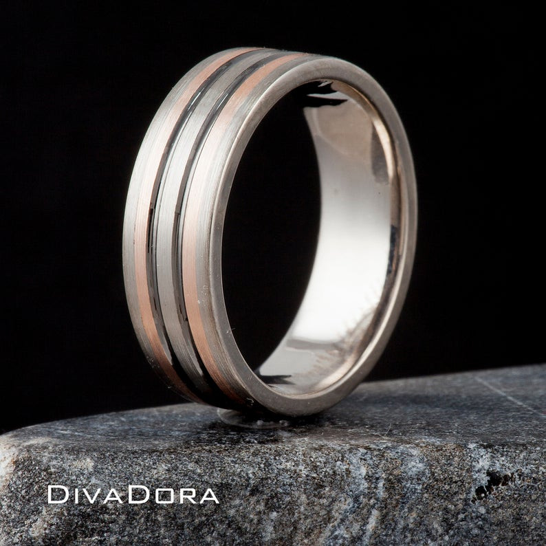 Enamel Groove Band - Gray Gold