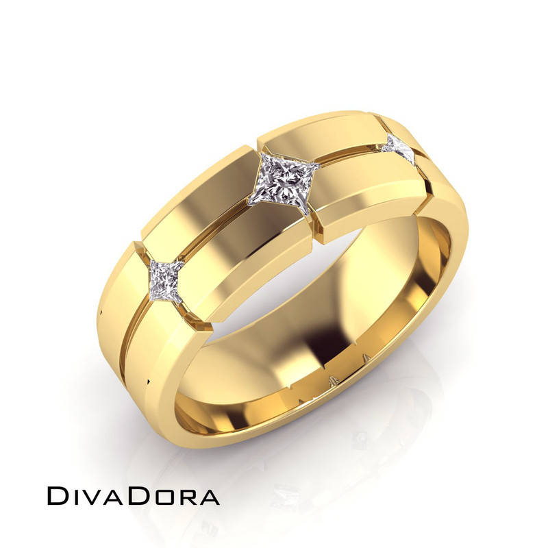 Trio Diamond Band - Gold Trio Diamond Band - Gold