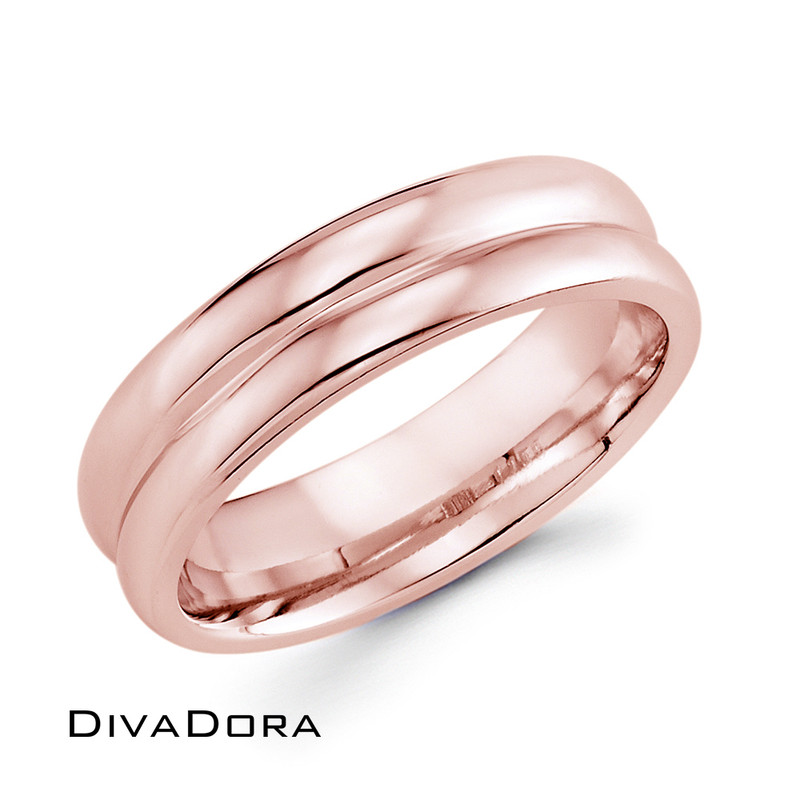 Polished Convex Band - Rose Gold Polished Convex Band - Rose Gold