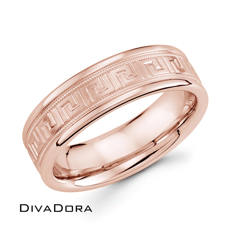 Refined Milgrain Band - Rose Gold