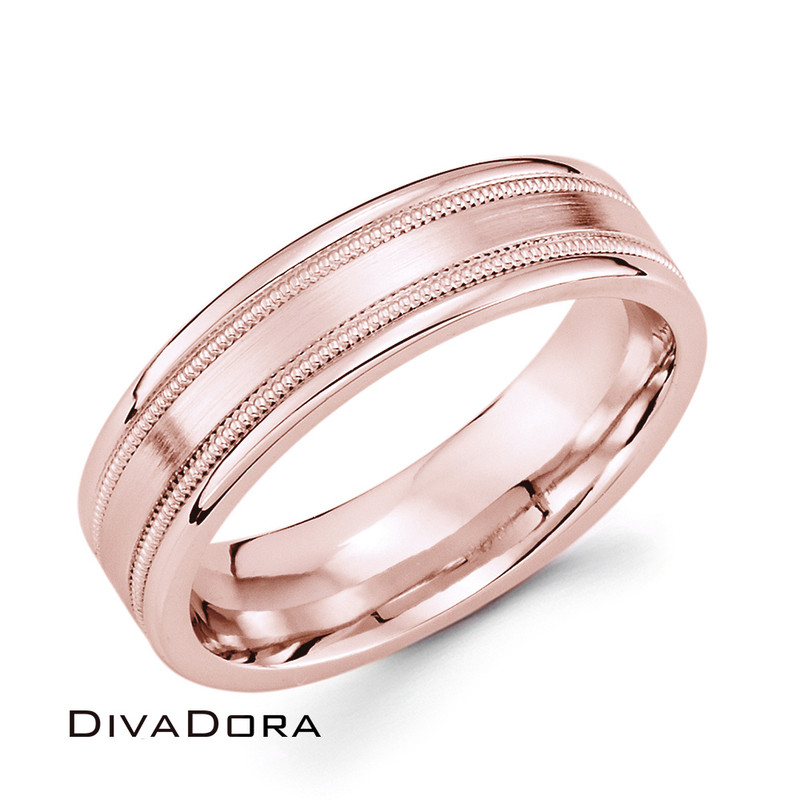 Fine Milgrain Inlay Ring - Rose Gold Fine Milgrain Inlay Ring - Rose Gold