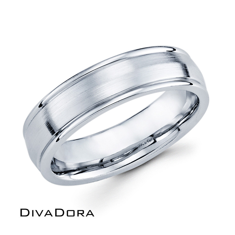 Grooved Band - White Gold Grooved Band - White Gold