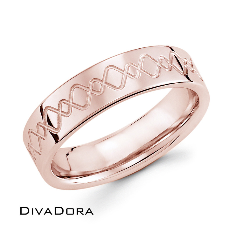 Dual-Curve Profile Band - Rose Gold