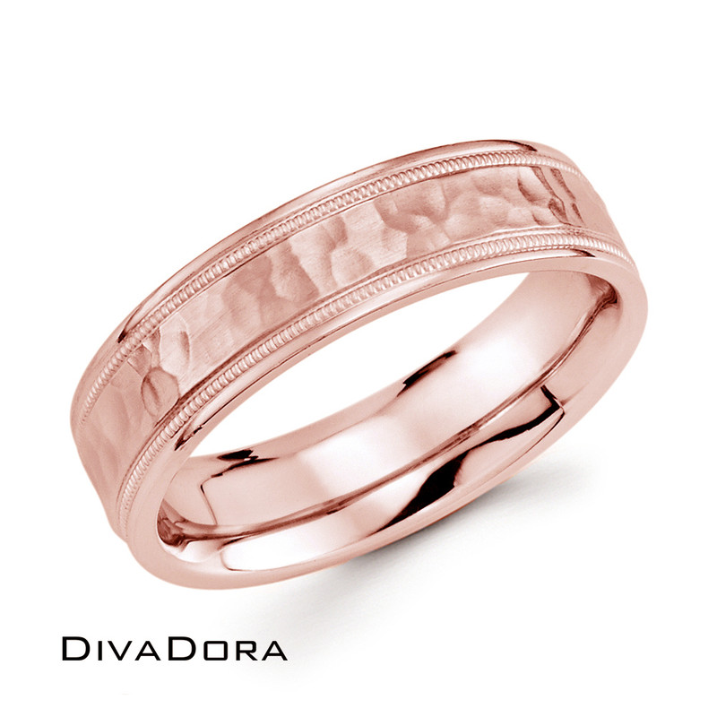 Hammered Finish Band - Rose Gold Hammered Finish Band - Rose Gold