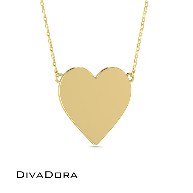 Dainty Heart Necklace - Gold