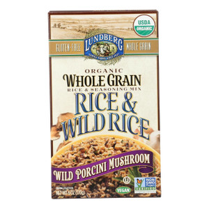 LUNDBERG ORGANIC WHOLE GRAIN RICE & WILD RICE WILD PORCINI MUSHROOM ( 6X6 OZ )
