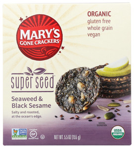 MARY'S GONE CRACKERS SUPER SEED SEAWEED & BLACK SESAME ( 6X5.5 OZ )