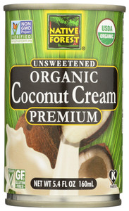 NATIVE FOREST ORGANIC PREMIUM COCONUT CREAM UNSWEETENED ( 12X5.4 OZ )