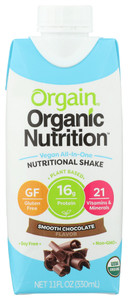 ORGAIN SHAKE, SMOOTH CHOCOLATE VEGAN ( 12X11 OZ )