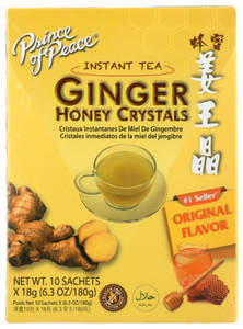 PRINCE OF PEACE INSTANT GINGER HONEY CRYSTALS ( 1X10 BAG )