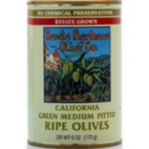 SANTA BARBARA CAL GREEN PITTED OLIVES ( 12X6 OZ )