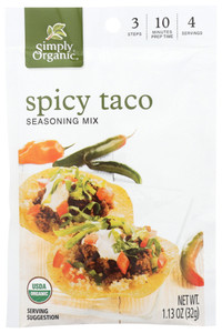 SIMPLY ORGANIC SPICEY TACO SEASONING ( 12X1.13OZ )