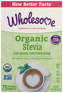 WHOLESOME SWEETENERS STEVIA ( 6X75X1GR )