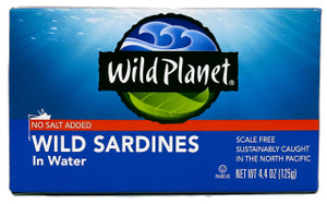 WILD PLANET SARDINES NO SALT IN WATER ( 12X4.37 OZ )