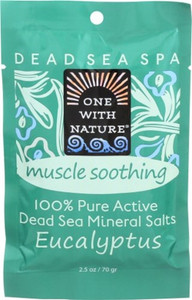 ONE WITH NATURE O.W.N. DEAD SEA MINERAL SALTS, MUSCLE SOOTHING, EUCALYPTUS ( 6X2.5 OZ )