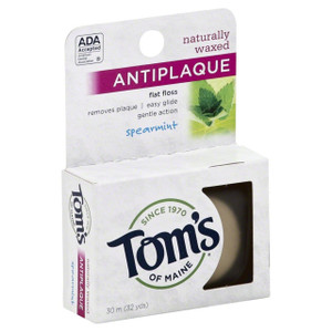 TOM'S OF MAINE ANTI PLAQUE FLAT SPEARMINT FLOSS ( 6X32 YD )