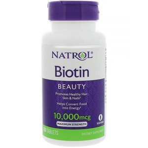 NATROL MAX STRENGT BIOTIN, 10000MG ( 100 TAB )