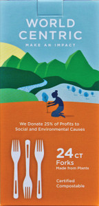 WORLD CENTRIC CORN STARCH FORKS 24 PIECE ( 12X24 CT )