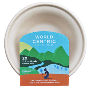 WORLD CENTRIC BAGASSE BOWL 11.5OZ ( 12X20 CT )