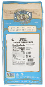 LUNDBERG RICE BRN JASMIN ( 1X25LB ) LUNDBERG RICE BRN JASMIN ( 1X25LB )