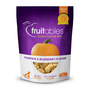 FRUITABLES PUMPKIN & BLUEBERRY MIX DOG TREATS ( 8X7 OZ ) FRUITABLES PUMPKIN & BLUEBERRY MIX DOG TREATS ( 8X7 OZ )