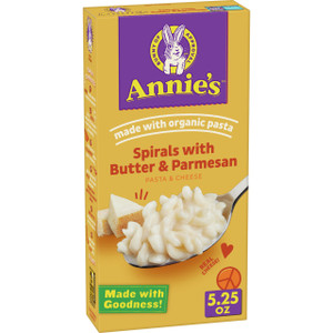 ANNIE'S HOMEGROWN SPIRALS WITH BUTTER & PARMESAN ( 12X5.25OZ )