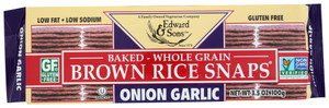EDWARD & SONS ONION GARLIC FAT FREE SNAPS ( 12X3.5 OZ )