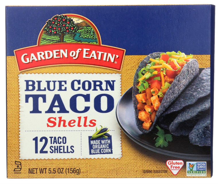 GARDEN OF EATIN BLUE CORN TACO SHELLS ( 12X5.5 OZ )