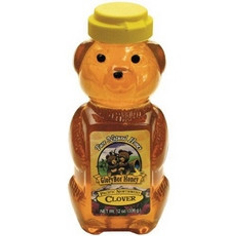 GLORYBEE SQUEEZABLE ORGANIC HONEY BEAR, CLOVER ( 6X12OZ )