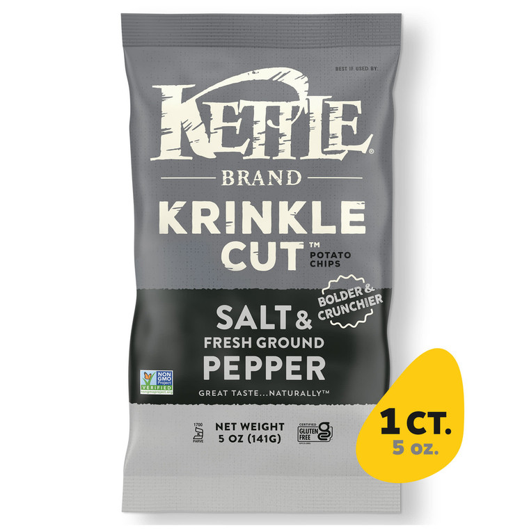 KETTLE CHIPS SALT & FR PP KRINKLE CHIPS ( 15X5 OZ )