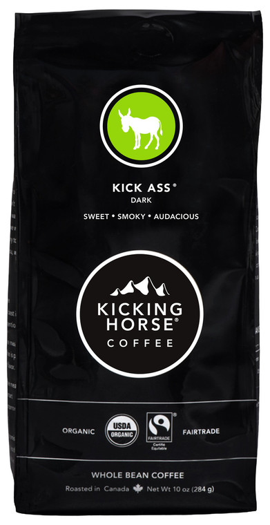 KICKING HORSE COFFEE KICK ASS DARK ROAST WHOLE BEAN ( 6X10 OZ )