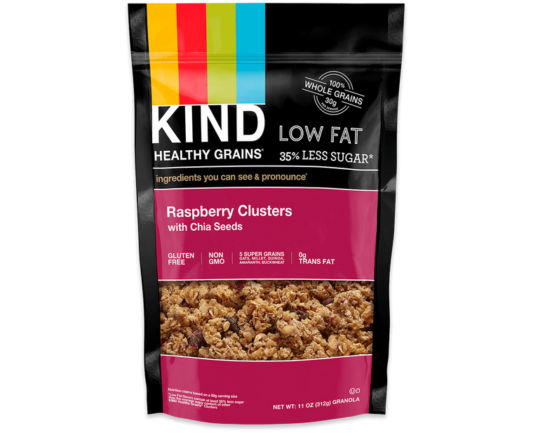 KIND HEALTHY GRAINS RASPBERRY CLUSTERS WITH CHIA SEEDS ( 6X11 OZ )