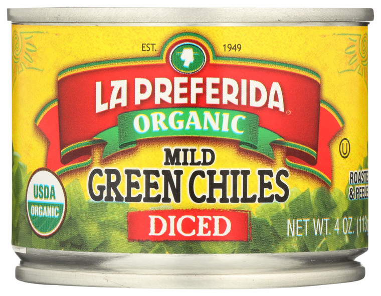 LA PREFERIDA DICED GREEN MILD CHILES ( 12X4 OZ )