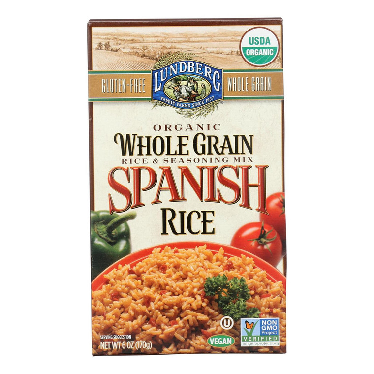 LUNDBERG ORGANIC WHOLE GRAIN SPANISH RICE ( 6X6 OZ )