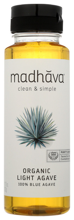 MADHAVA HONEY LIGHT AGAVE NECTAR ( 12X11.75Z )