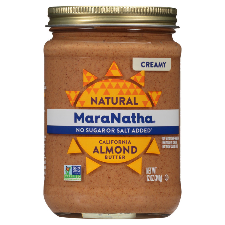 MARANATHA ALMOND BUTTER NO SALT ( 6X12 OZ )