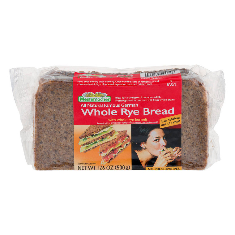 MESTEMACHER WHOLE GRAIN RYE BREAD ( 12X17.6 OZ )